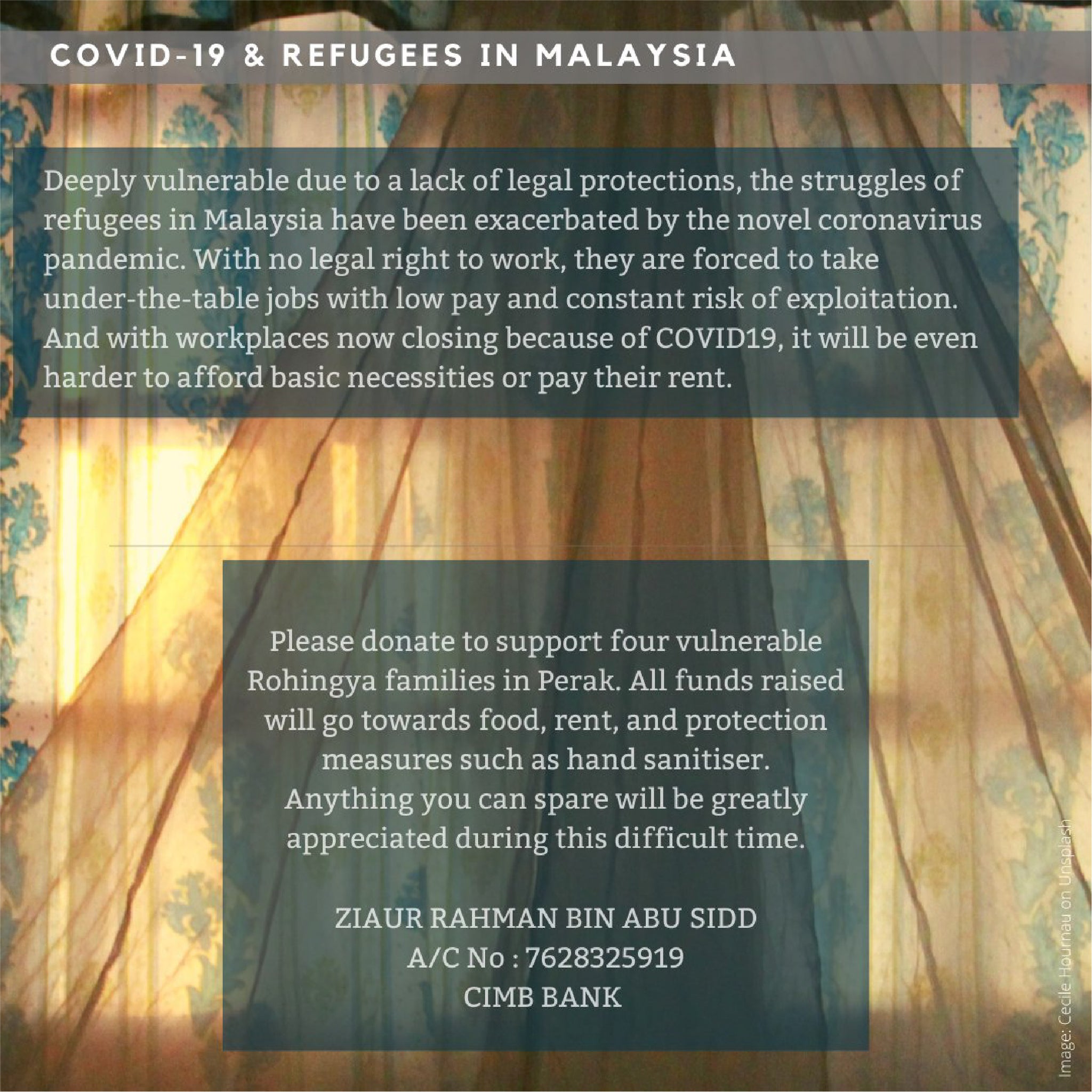 Covid-19 Fund for Refugees in Perak