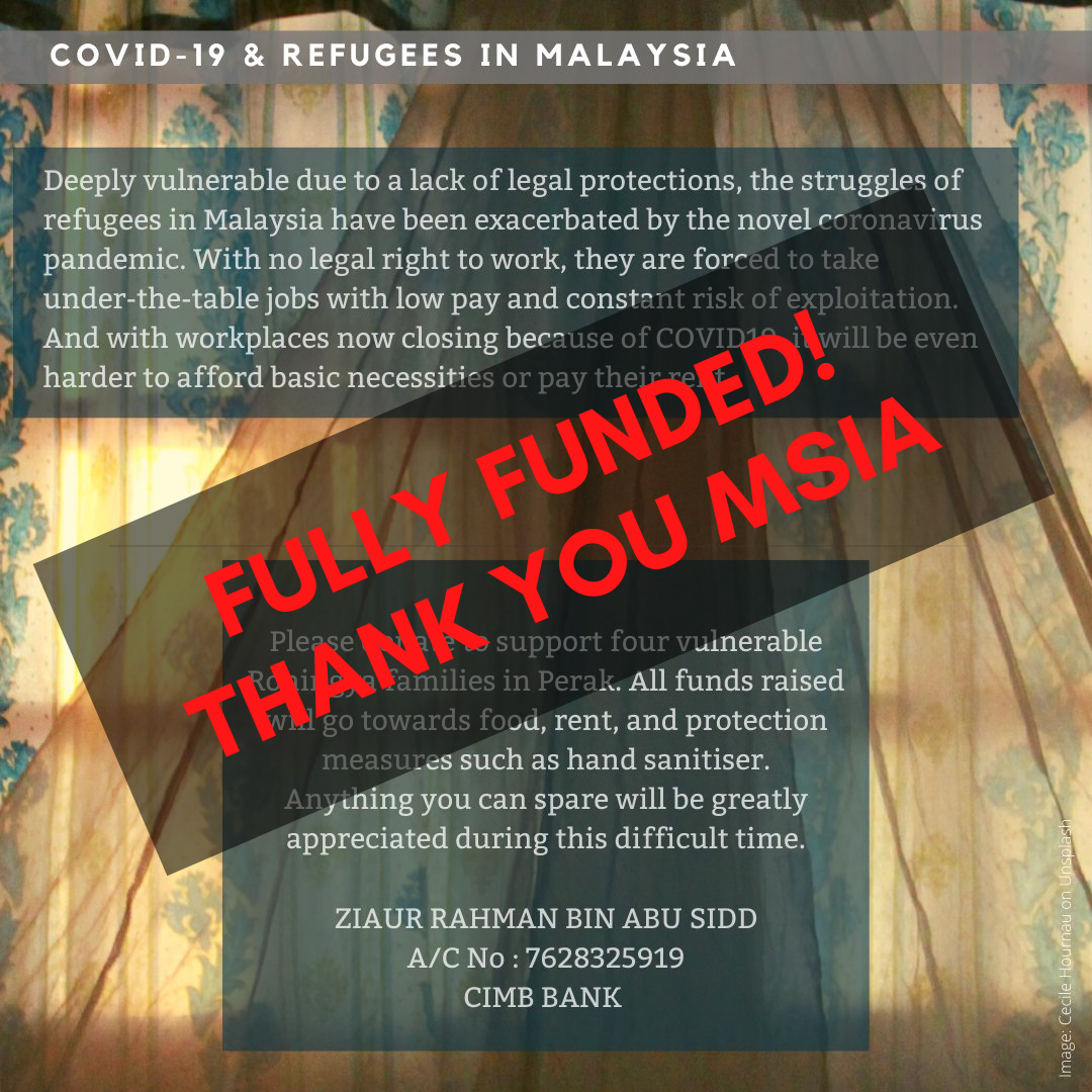 Covid-19 Fund for Refugees in Perak